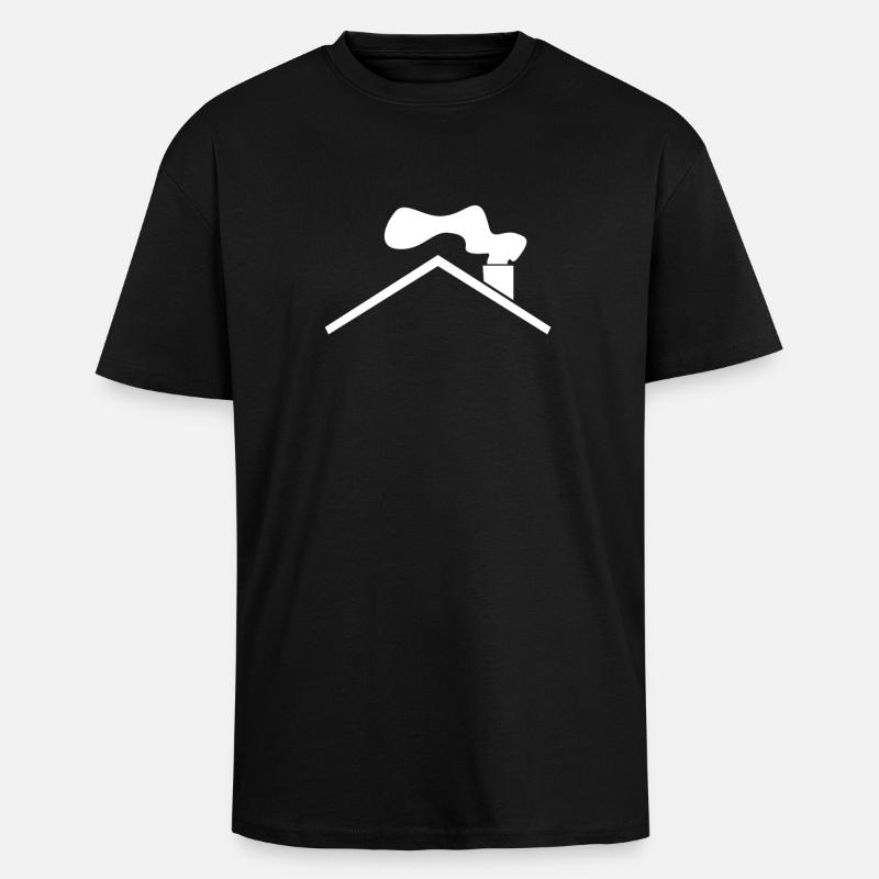 Dach - Oversized Heavyweight Unisex T-Shirt - Schwarz
