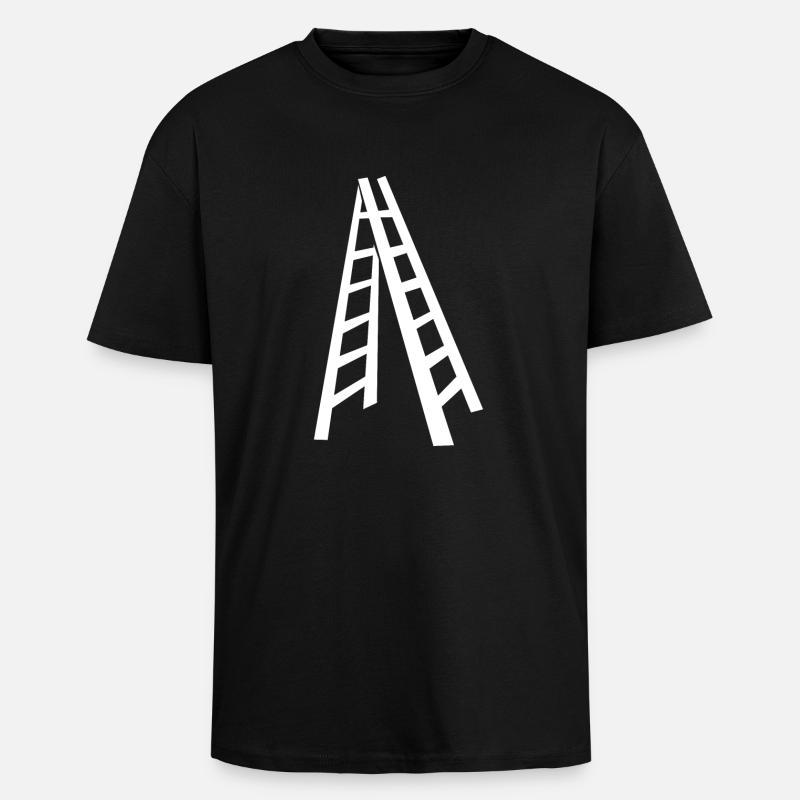 Leiter - Oversized Heavyweight Unisex T-Shirt - Schwarz