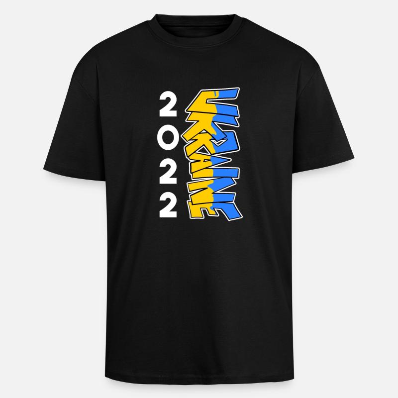 Ukraine - Oversized Heavyweight Unisex T-Shirt - Schwarz