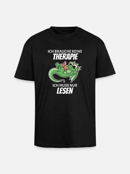 Bücher Drache Drachen - Oversized Heavyweight Unisex T-Shirt - Schwarz