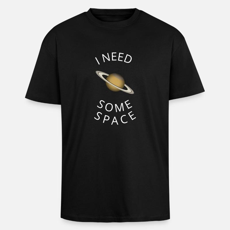 Saturn - Unisex Oversized Heavyweight T-shirt - black