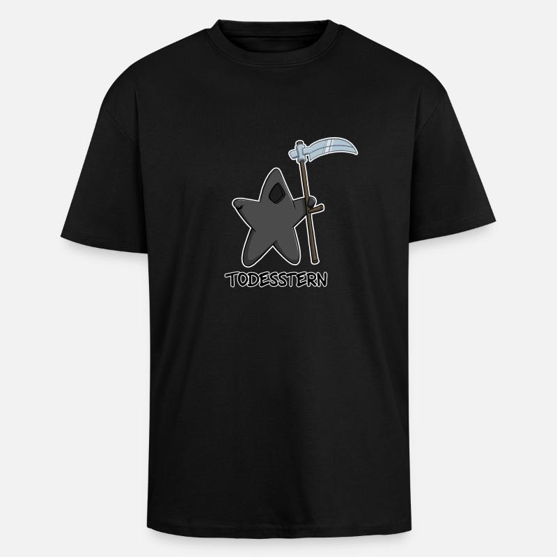 Todesstern - Oversized Heavyweight Unisex T-Shirt - Schwarz