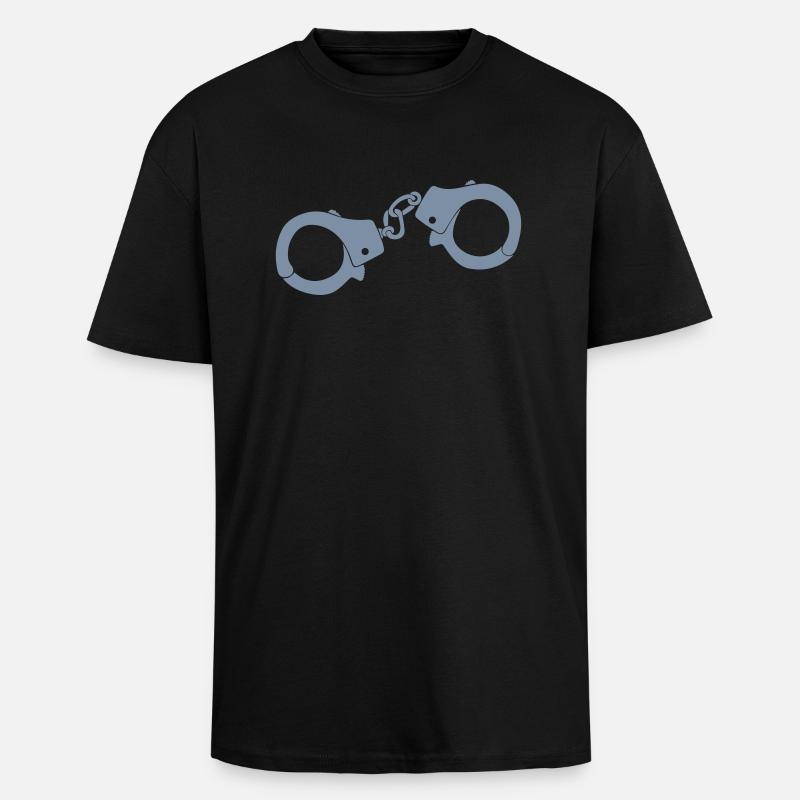 Handschellen - Oversized Heavyweight Unisex T-Shirt - Schwarz