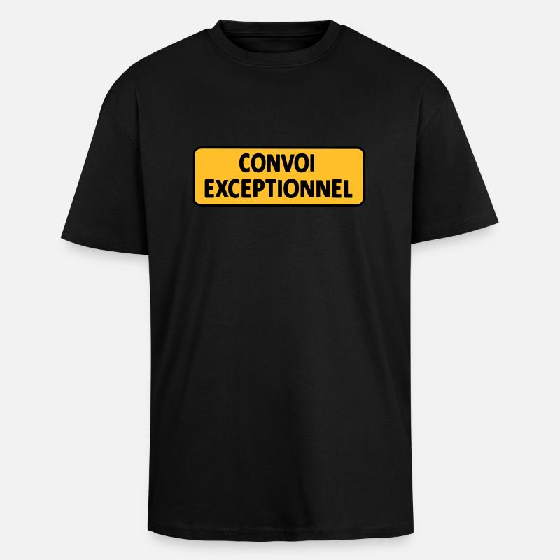 Convoi Exeptionnel - T-shirt unisexe oversize épais - noir