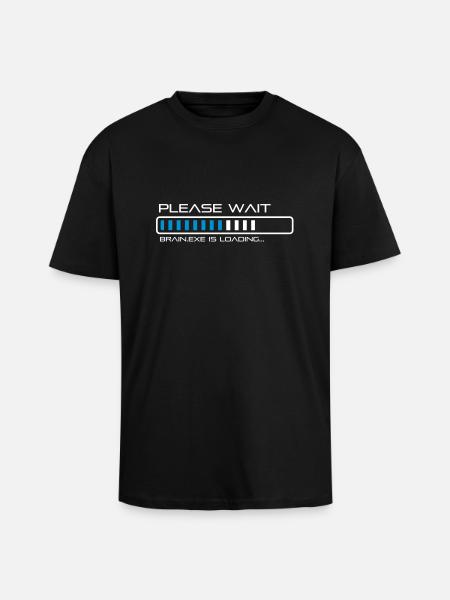 spruch_brain_exe_2 - Oversized Heavyweight Unisex T-Shirt - Schwarz