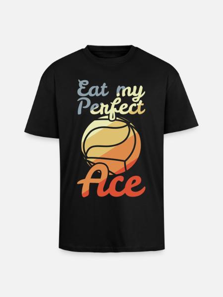Volleyball Witz - Oversized Heavyweight Unisex T-Shirt - Schwarz