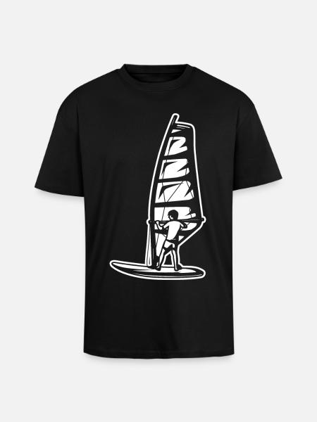 Windsurfer Boy - Unisex Oversized Heavyweight T-shirt - black