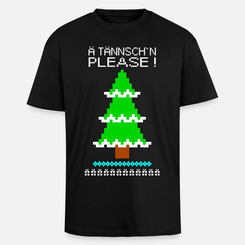 ä tännsch´n please - Oversized Heavyweight Unisex T-Shirt - Schwarz