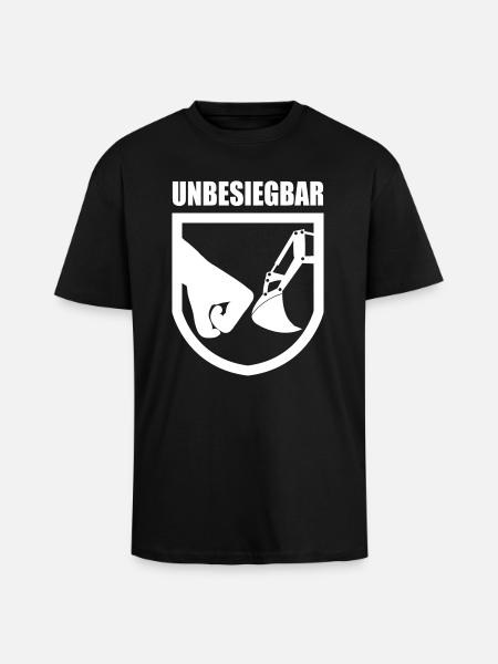 Baggerfahrer - Oversized Heavyweight Unisex T-Shirt - Schwarz