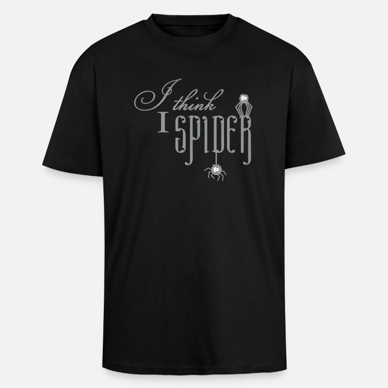 I think I spider - Oversized Heavyweight Unisex T-Shirt - Schwarz