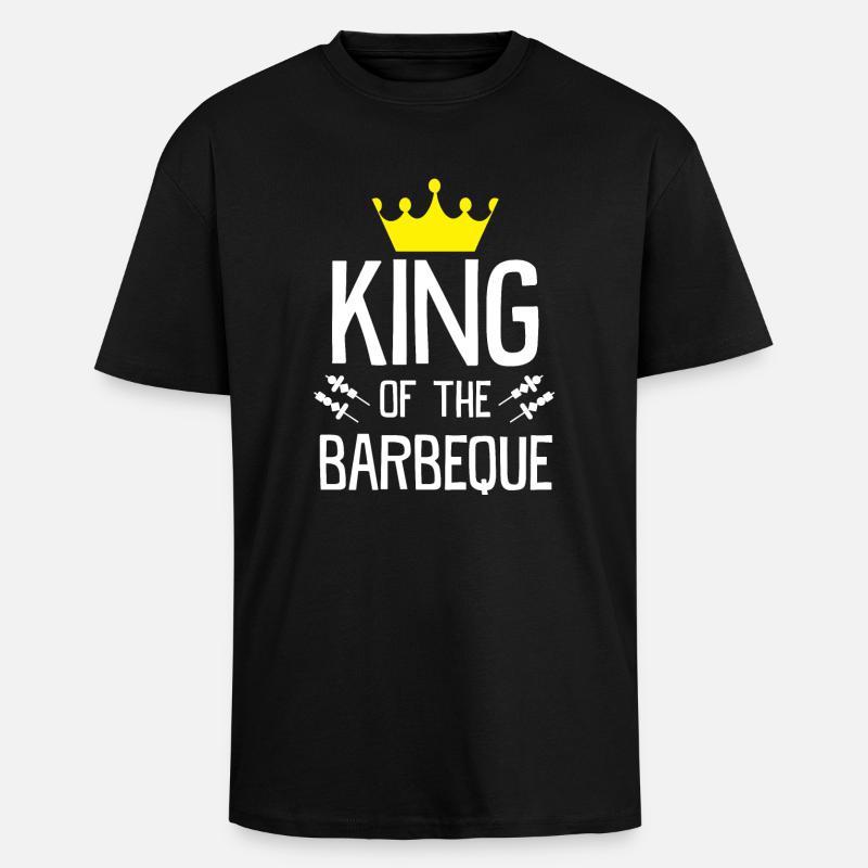 BBQ Grill - Oversized Heavyweight Unisex T-Shirt - Schwarz