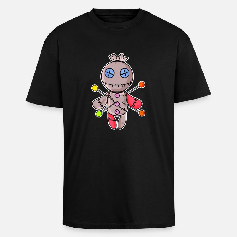 Voodoo doll - Oversized Heavyweight Unisex T-Shirt - Schwarz