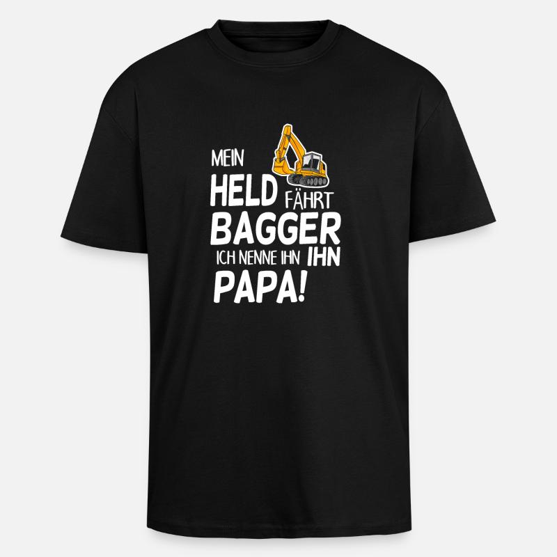 Bagger Held Papa Vater Geschenk - Oversized Heavyweight Unisex T-Shirt - Schwarz