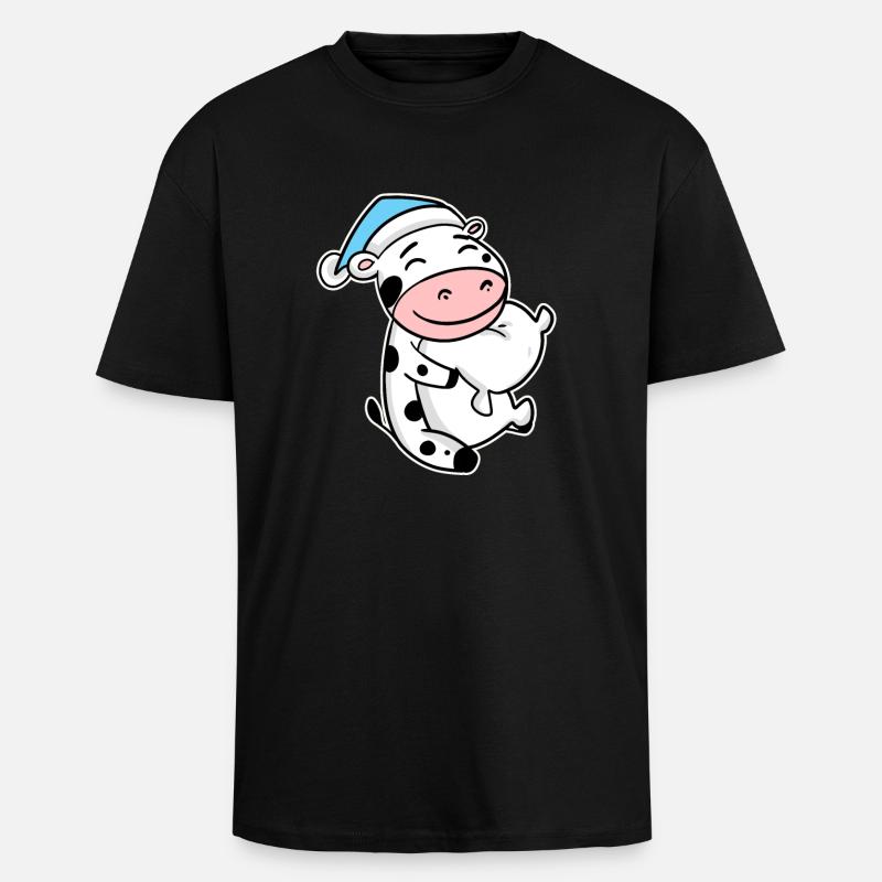 Bébé vache - T-shirt unisexe oversize épais - noir