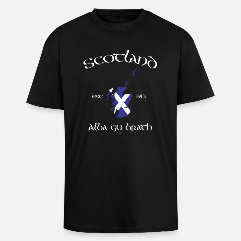 Scotland Map Flag - Oversized Heavyweight Unisex T-Shirt - Schwarz