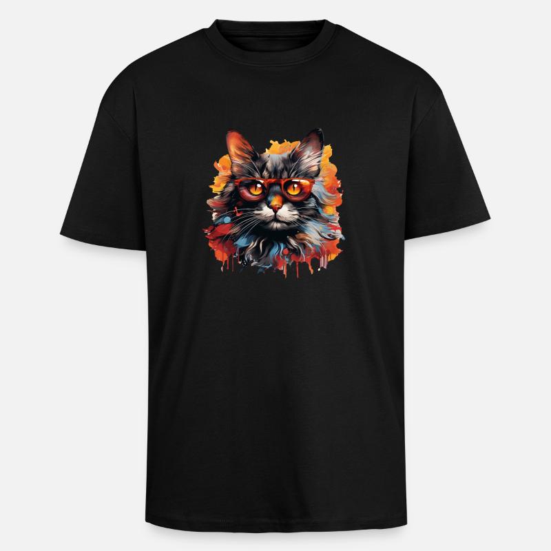 Kat - Unisex oversized heavyweight t-shirt - sort