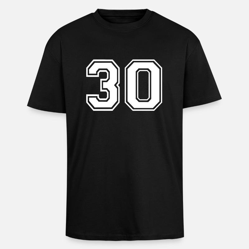30 - Oversized Heavyweight Unisex T-Shirt - Schwarz