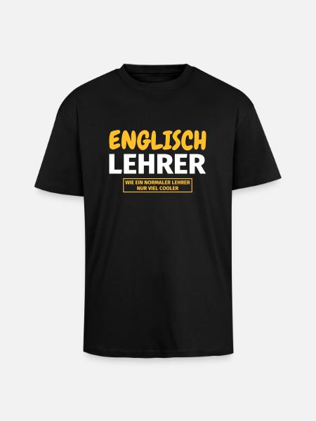 Englischlehrer Geschenk - Oversized Heavyweight Unisex T-Shirt - Schwarz