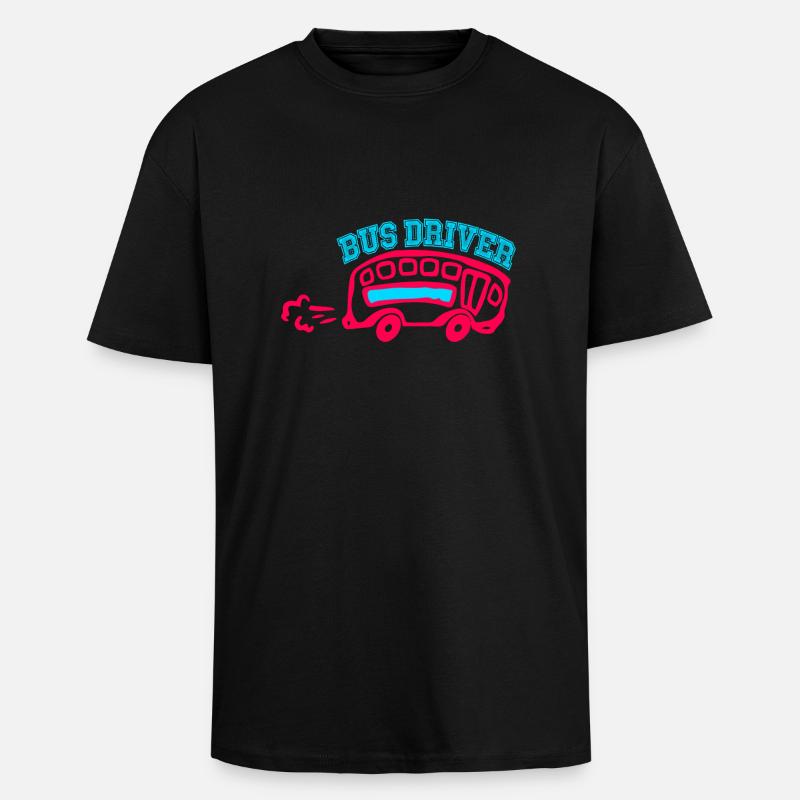 Funny Driver Driver - T-shirt unisexe oversize épais - noir