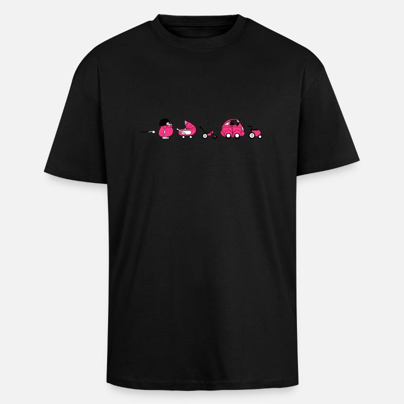 Evolution erfahren - Oversized Heavyweight Unisex T-Shirt - Schwarz