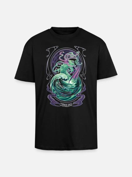 Cthulhu - Unisex Oversized Heavyweight T-shirt - black