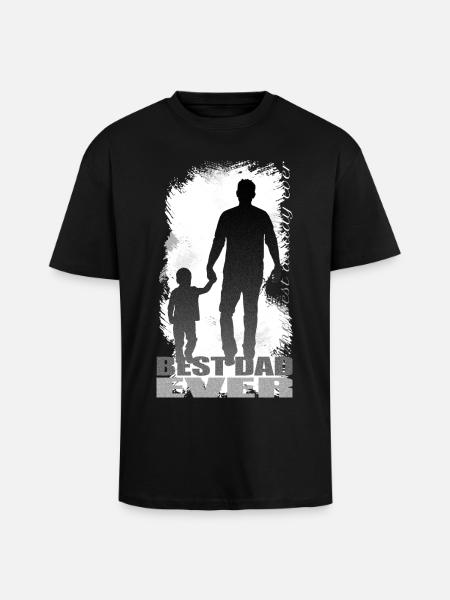 Daddy best dad ever boy - Unisex Oversized Heavyweight T-shirt - black