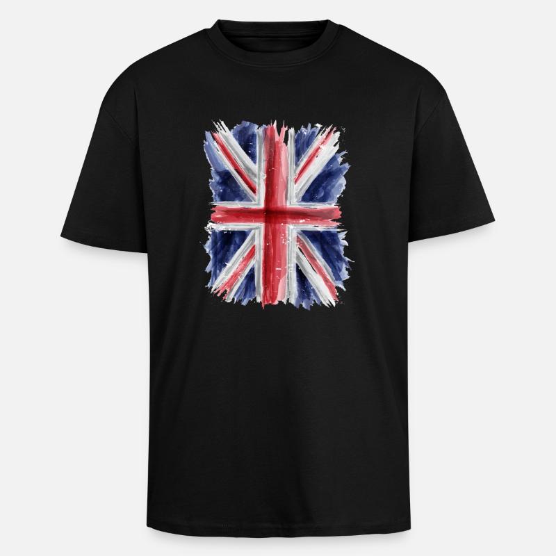 Britisk flag - Unisex oversized heavyweight t-shirt - sort