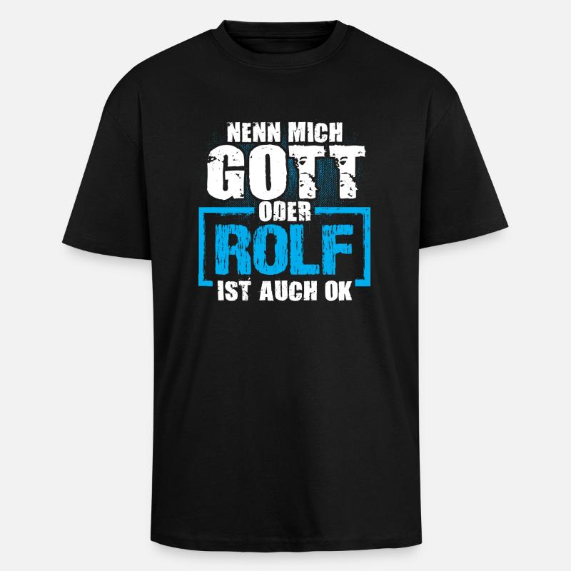 ROLF - ok - Oversized Heavyweight Unisex T-Shirt - Schwarz