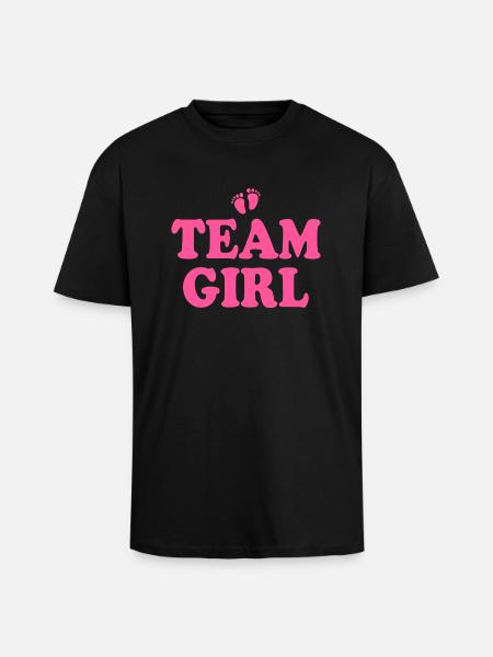 Team girl - Unisex Oversized Heavyweight T-shirt - black