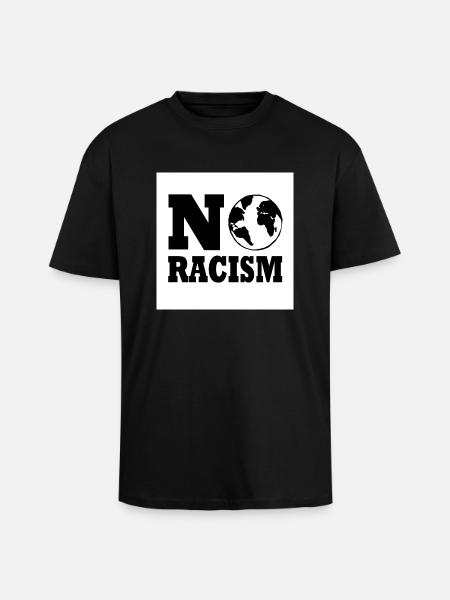 No racism - Unisex Oversized Heavyweight T-shirt - black