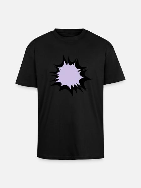 Comic speech bubble explosion - Unisex Oversized Heavyweight T-shirt - black