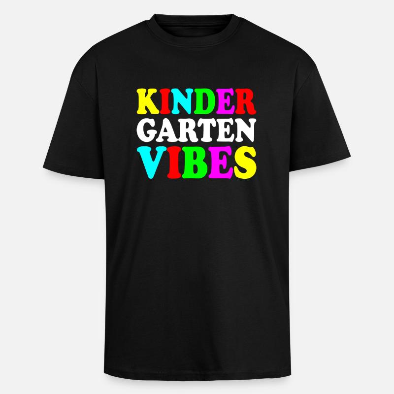 kindergarten vibes - Oversized Heavyweight Unisex T-Shirt - Schwarz