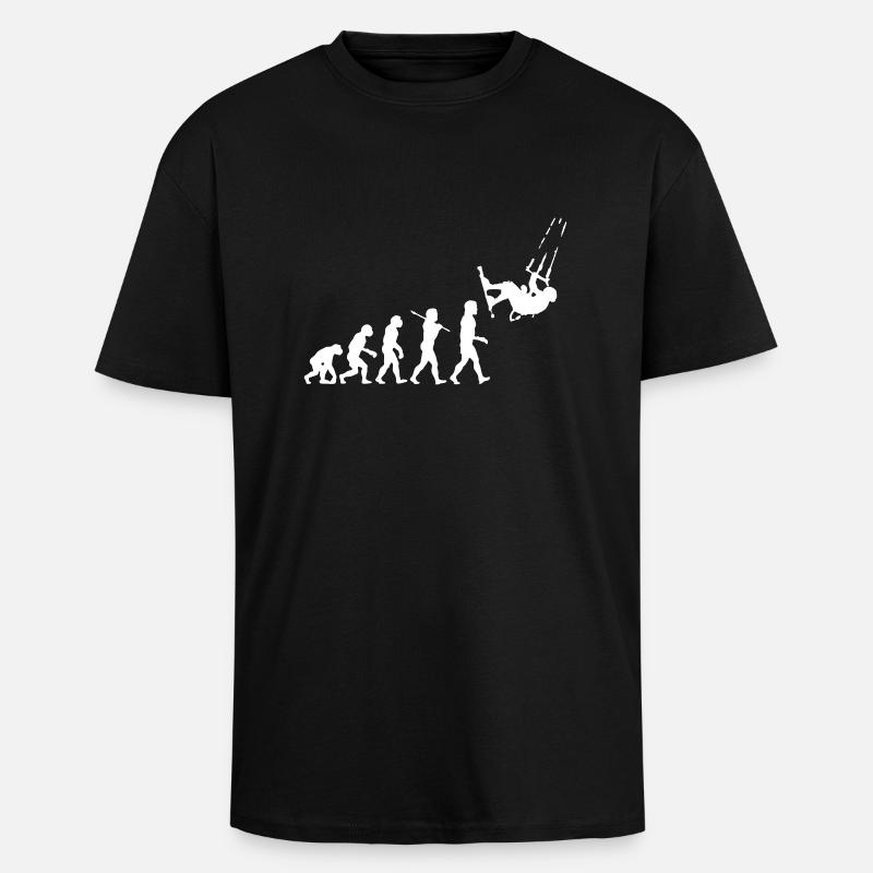 Kitesurf Evolution - T-shirt unisexe oversize épais - noir