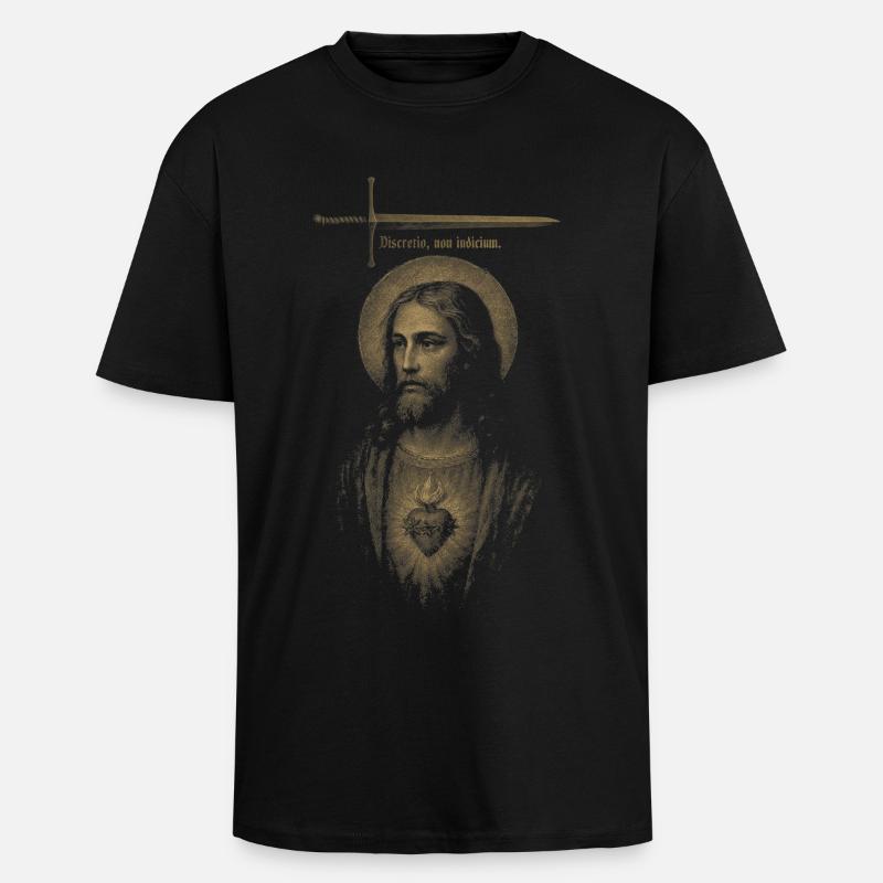 Discernment, not judgement. - Unisex Oversized Heavyweight T-shirt - black