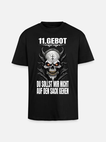 11e Commandement : Tu ne m’énerveras pas - T-shirt unisexe oversize épais - noir
