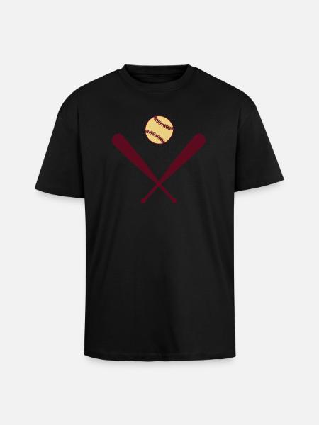 Baseball - Unisex Oversized Heavyweight T-shirt - black