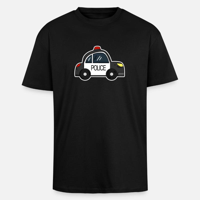 Polizeiwagen - Oversized Heavyweight Unisex T-Shirt - Schwarz