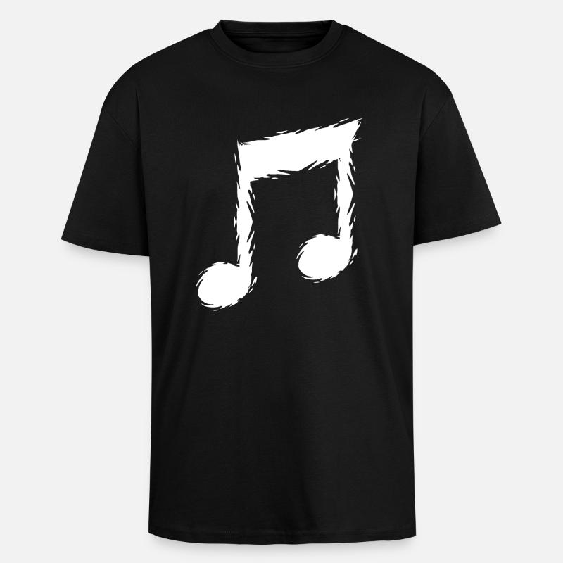 Musiknote Musik Design Sänger - Oversized Heavyweight Unisex T-Shirt - Schwarz