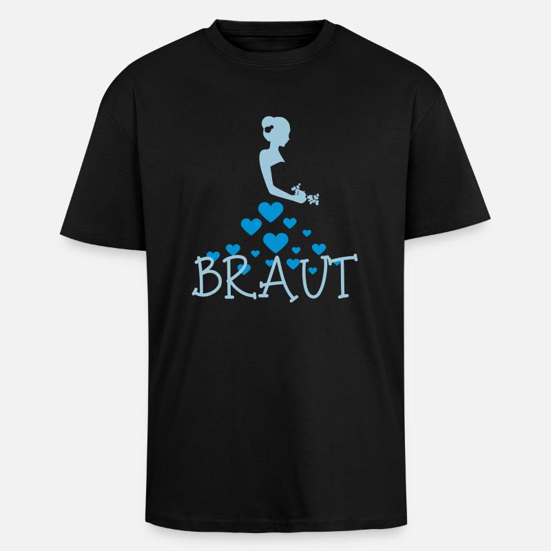braut_4_3f - T-shirt unisexe oversize épais - noir