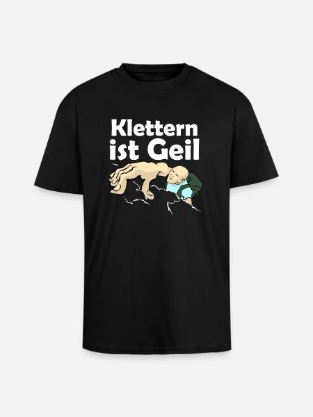 L'escalade est cool | montée - T-shirt unisexe oversize épais - noir