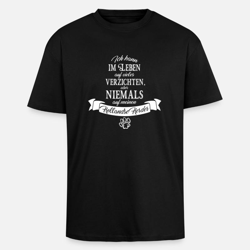 Hollandse Herder - Oversized Heavyweight Unisex T-Shirt - Schwarz