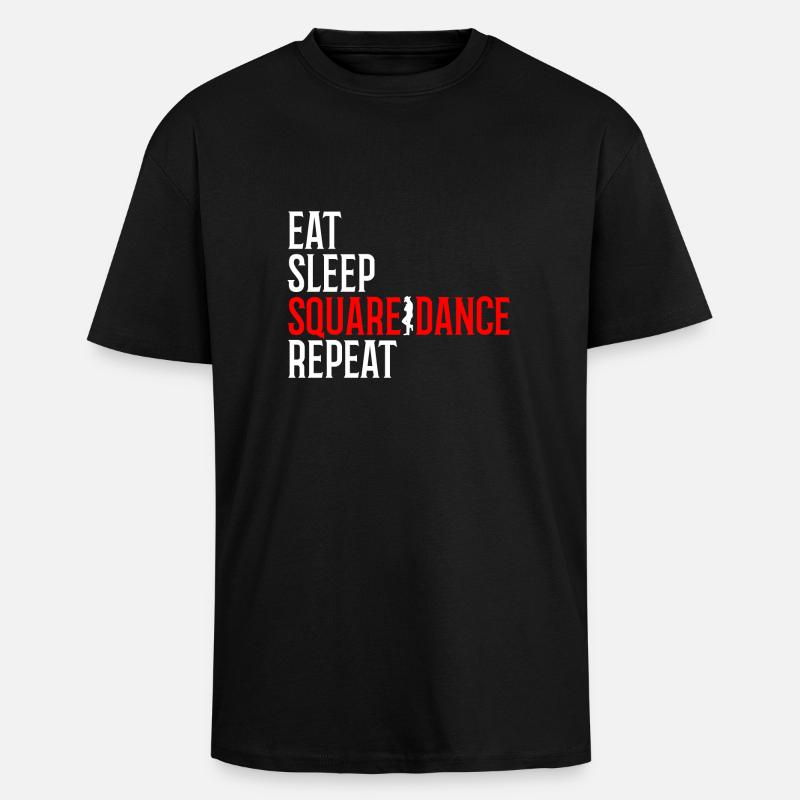 Square Dance - Oversized Heavyweight Unisex T-Shirt - Schwarz