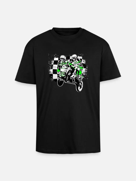 Sidecar MotoCross - Unisex Oversized Heavyweight T-shirt - black
