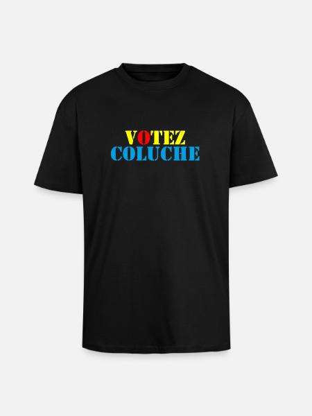 Votez Coluche 01 - T-shirt unisexe oversize épais - noir
