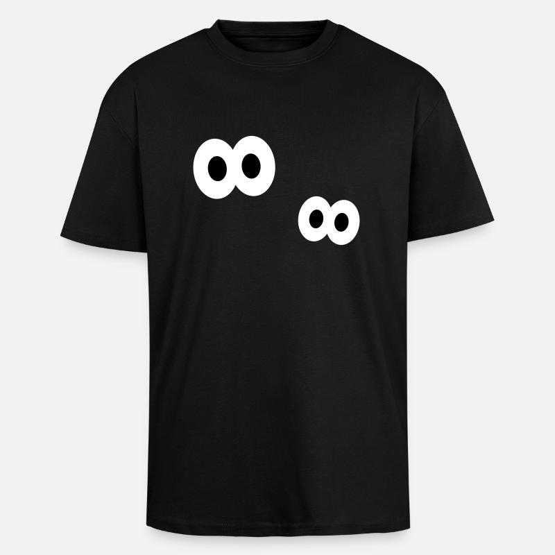 Augen - Oversized Heavyweight Unisex T-Shirt - Schwarz