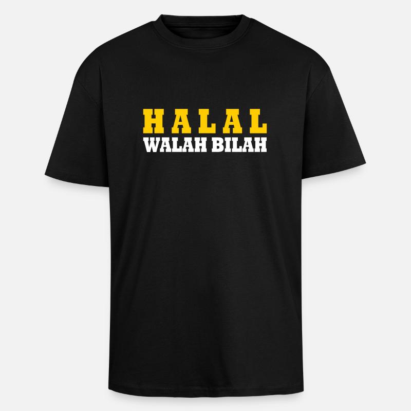 Halal walah bilah - Oversized Heavyweight Unisex T-Shirt - Schwarz