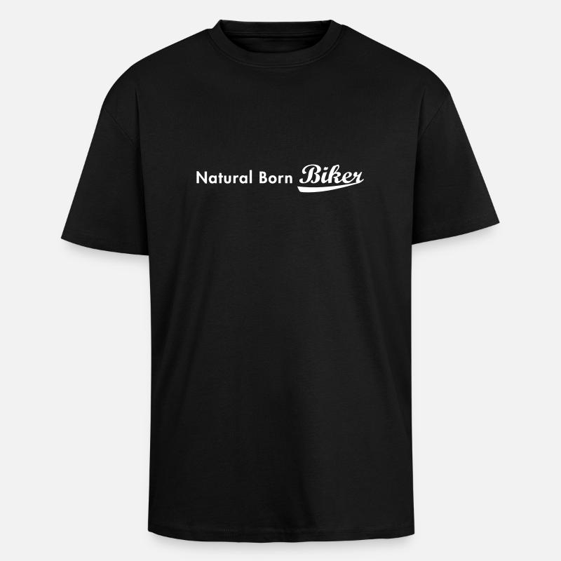 evolution_biker - Unisex Oversized Heavyweight T-shirt - black