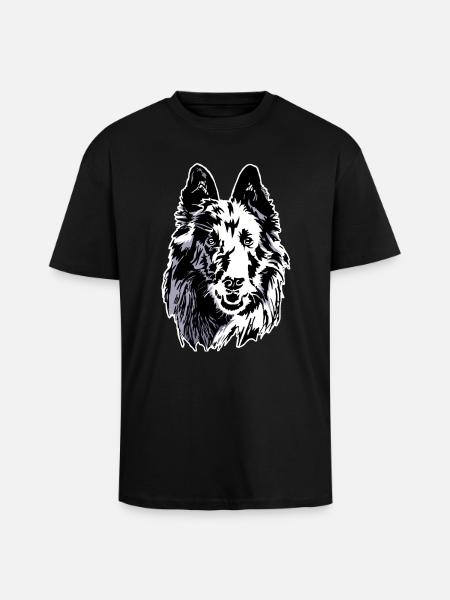 groenendael - Oversized Heavyweight Unisex T-Shirt - Schwarz