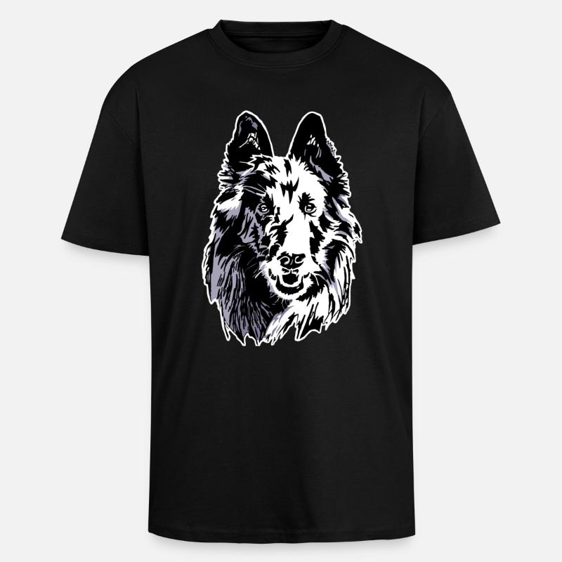 groenendael - Oversized Heavyweight Unisex T-Shirt - Schwarz