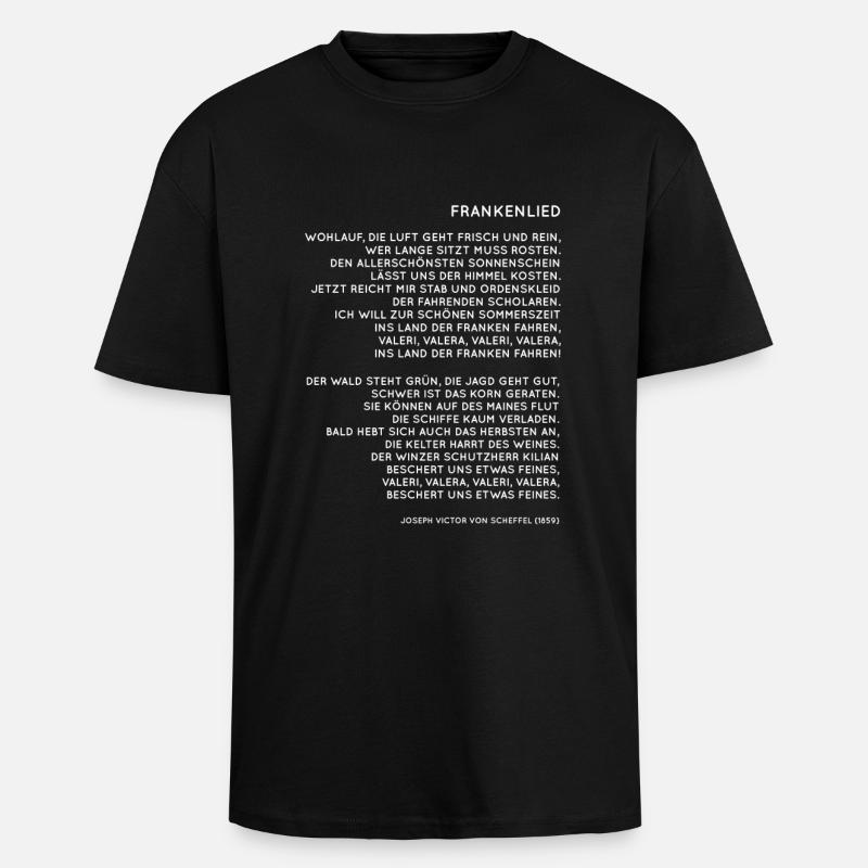 Franken Frankenlied - Oversized Heavyweight Unisex T-Shirt - Schwarz